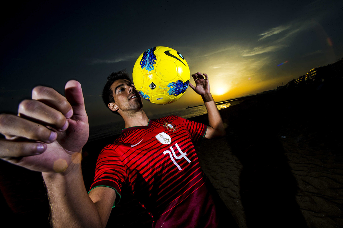 Pedro Silva nos trabalhos da Seleção Nacional de Futebol de Praia